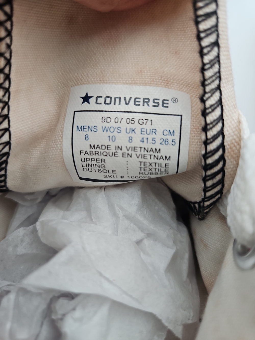 Converse High Top Sneakers White Black Red Star Graphic - Picture 9 of 9